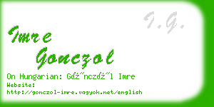 imre gonczol business card
